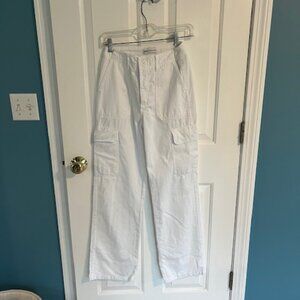 ZARA White Wide Leg Jeans